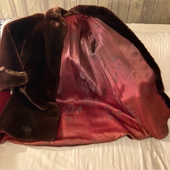 Vintage Teddy Bear Jacket Women's Chocolate Brown No Labels - Picture 7 of 13